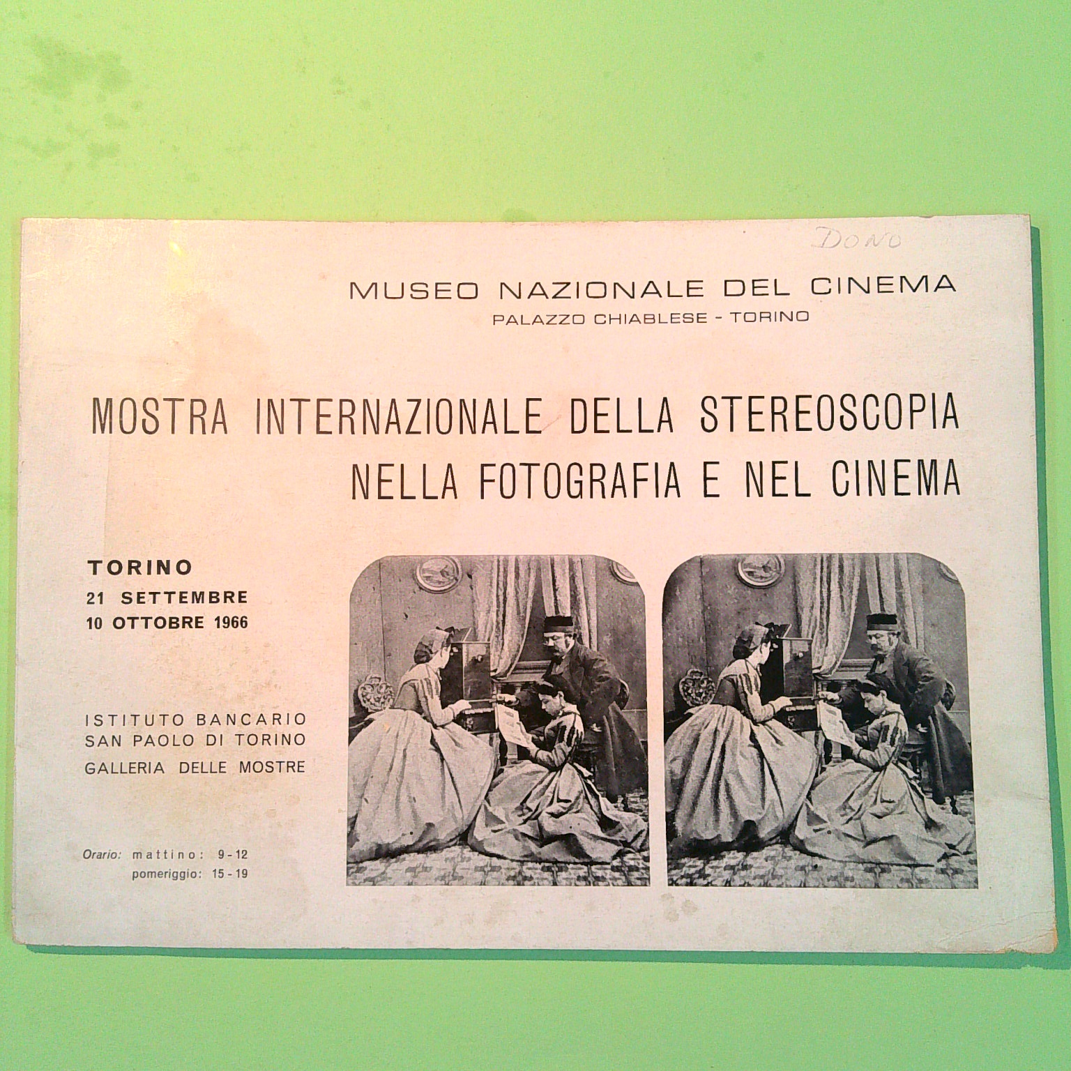 MOSTRA INTERNAZIONALE DELLA STEREOSCOPIA NELLA FOTOGRAFIA E NEL CINEMA
