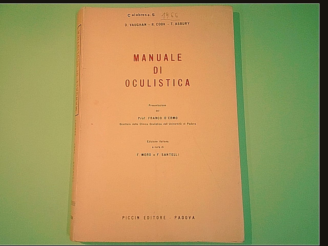 MANUALE DI OCULISTICA