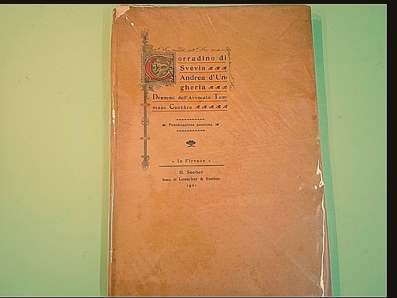 DRAMMI DELL'AVV TOMMASO CENTARO