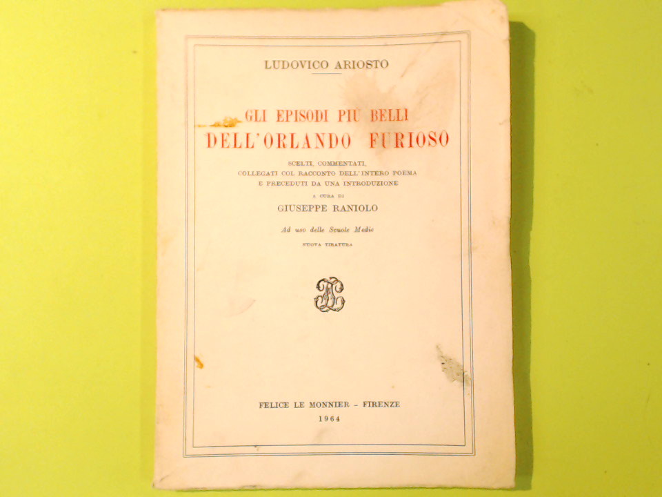 GLI EPISODI PIU' BELLI DELL'ORLANDO FURIOSO