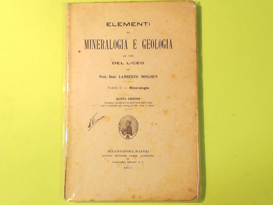 ELEMENTI MINERALOGIA E GEOLOGIA PARTE I