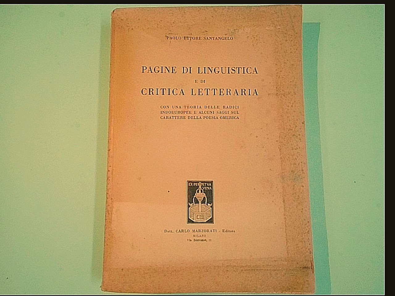 PAGINE DI LINGUISTICA E DI CRITICA LETTERARIA
