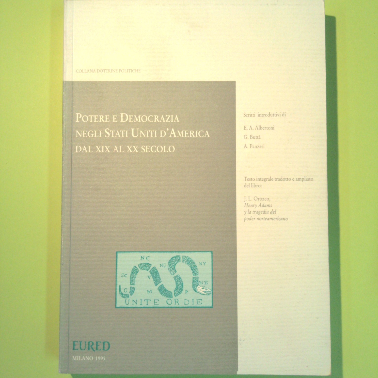 POTERE E DEMOCRAZIA NEGLI STATI UNITI D'AMERICA DAL XIX AL XX SECOLO EU