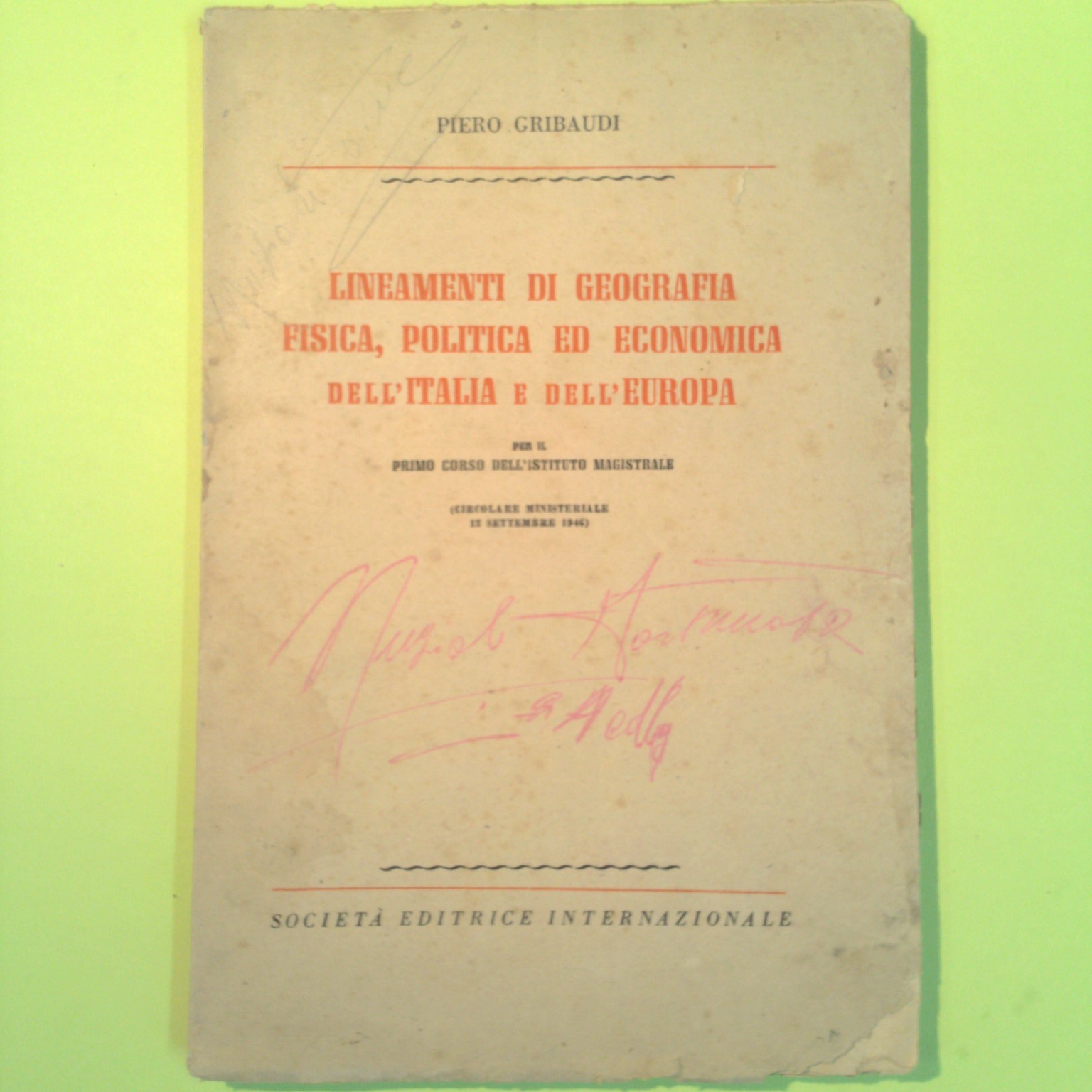 LINEAMENTI DI GEOGRAFIA DELL'ITALIA E DELL'EUROPA