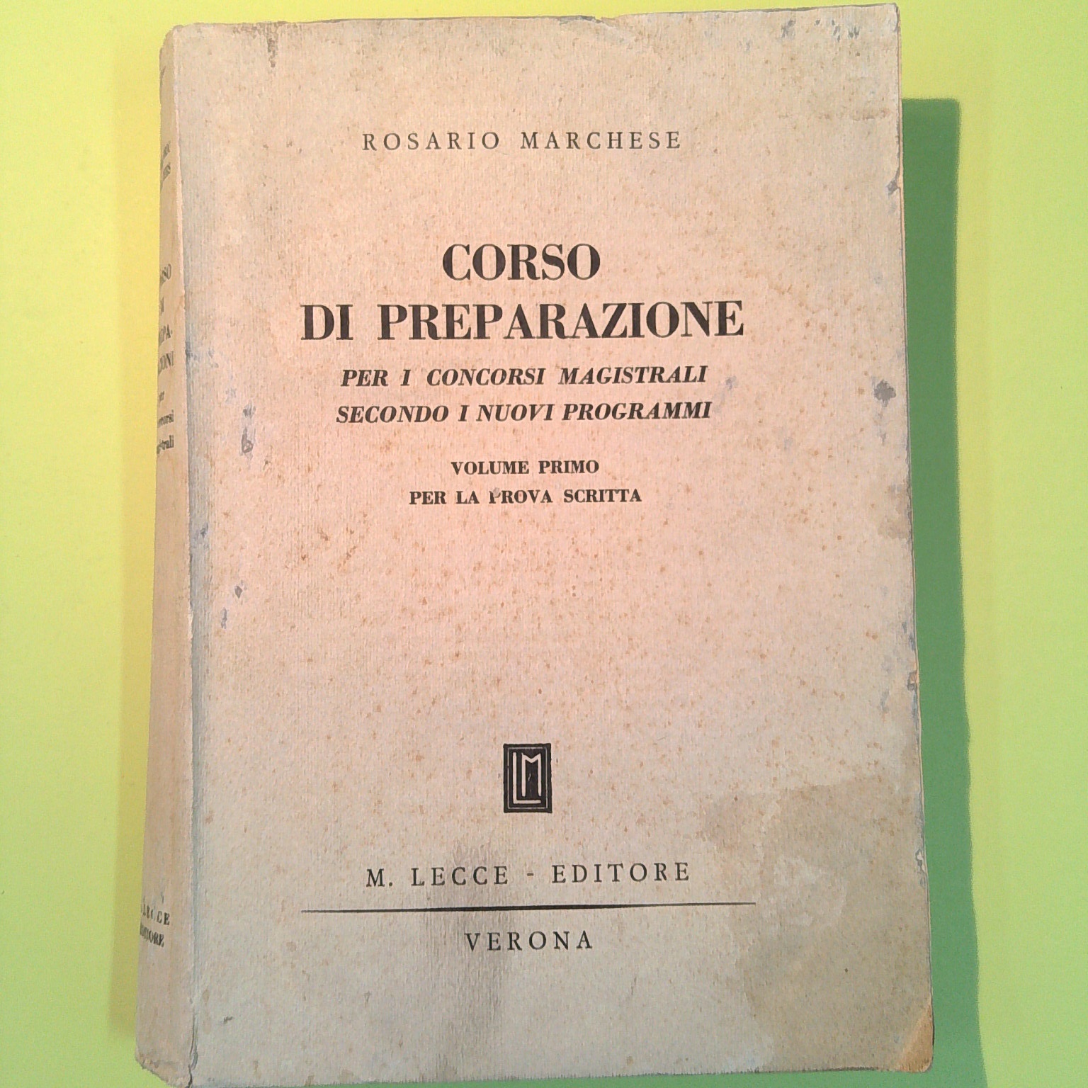 CORSO DI PREPARAZIONE CONCORSI MAGISTRALI VOL I
