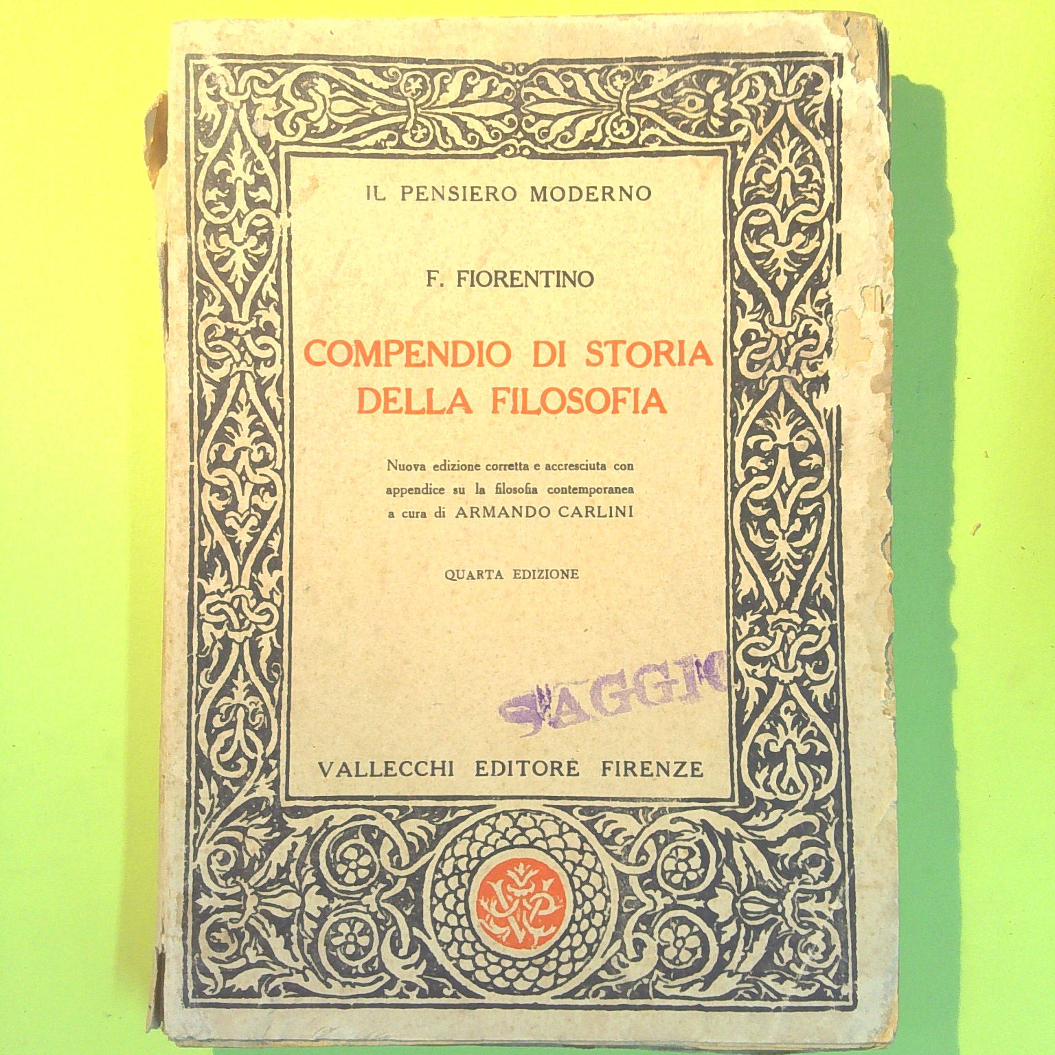 COMPENDIO DI STORIA DELLA FILOSOFIA VOL II PARTE II