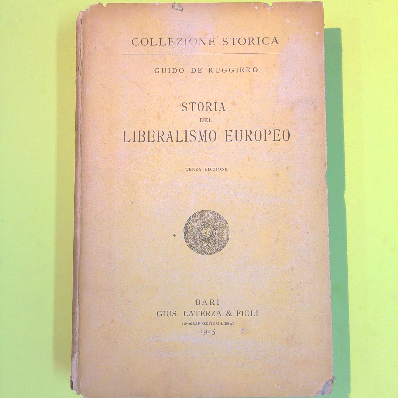 STORIA DEL LIBERALISMO EUROPEO