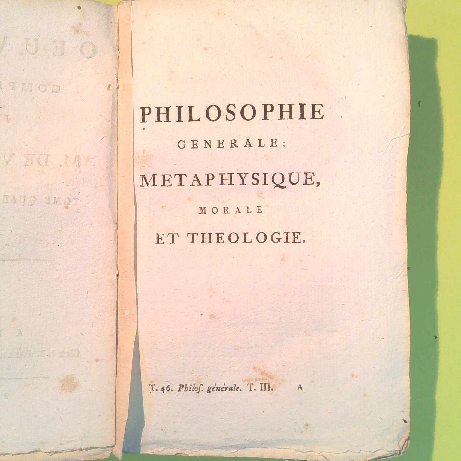 PHILOSOPHIE GENERALE OEUVRES COMPLETES VOLTAIRE TOMO 46 - immagine 3