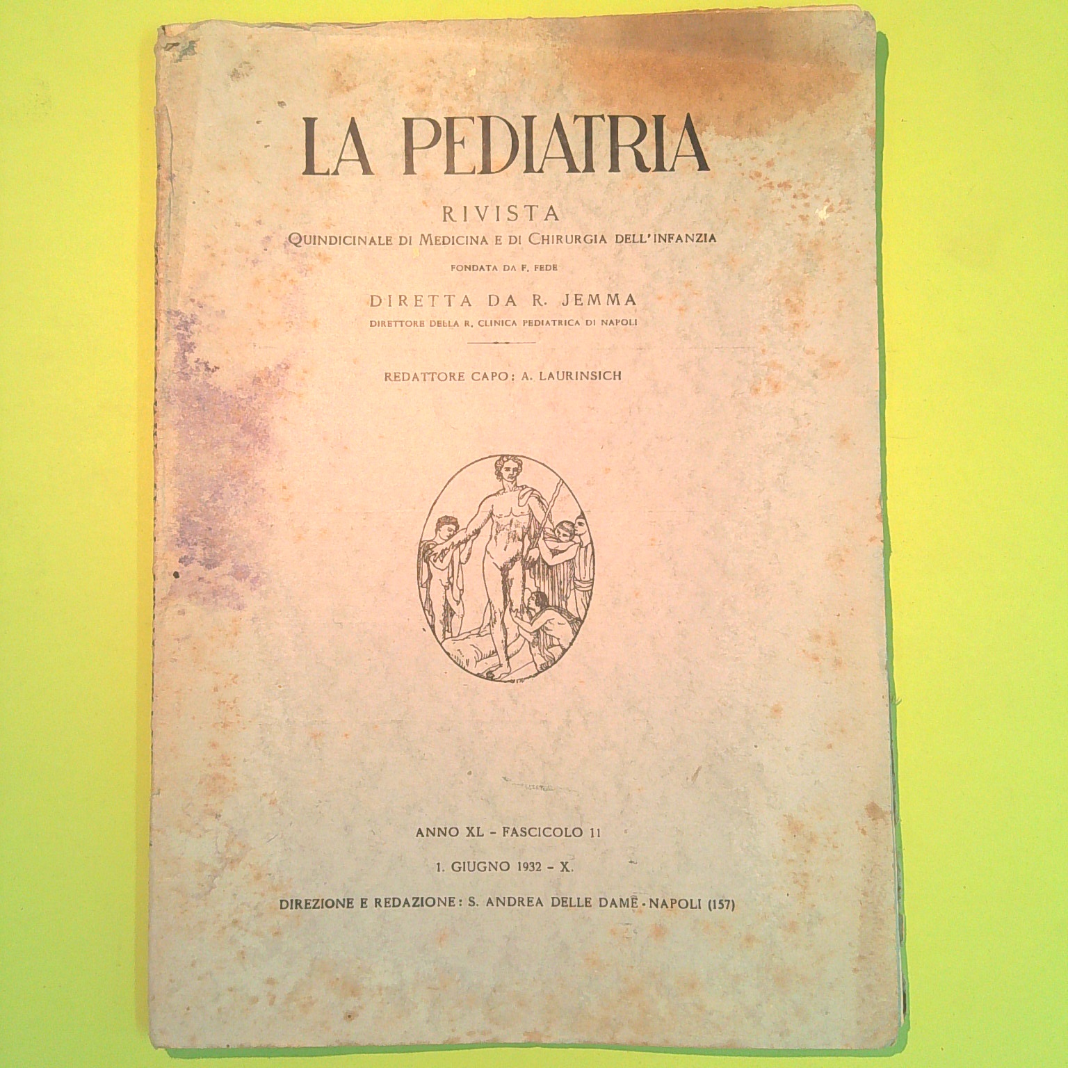 LA PEDIATRIA GIUGNO 1932 FASCICOLO 11
