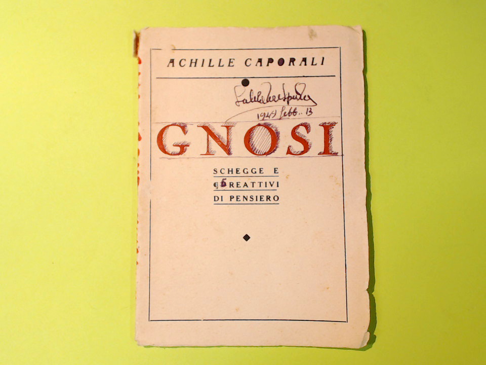 GNOSI SCHEGGE E REATTIVI DI PENSIERO