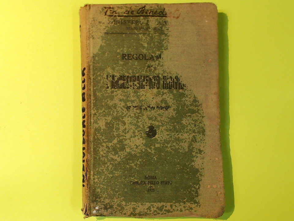 REGOLAMENTO PER L'ADDESTRAMENTO INDIVIDUALE