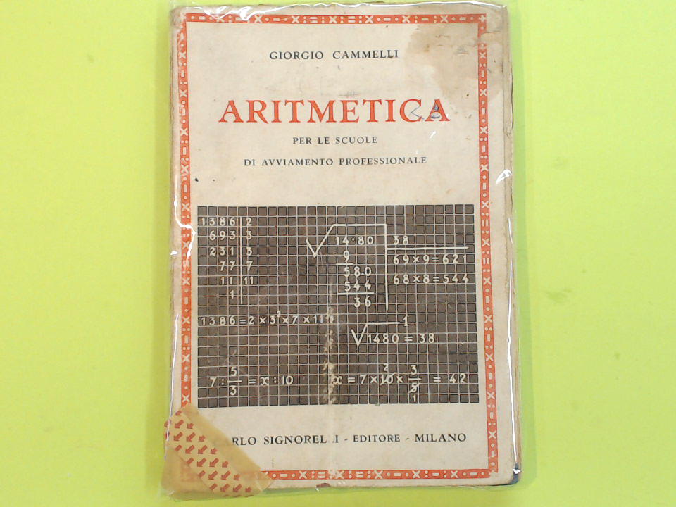 ARITMETICA PER LE SCUOLE DI AVVIAMENTO PROFESSIONALE