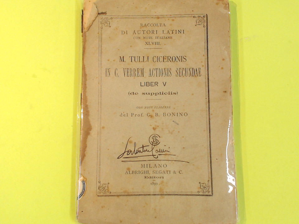 IN C VERREM ACTIONIS SECUNDAE LIBER V