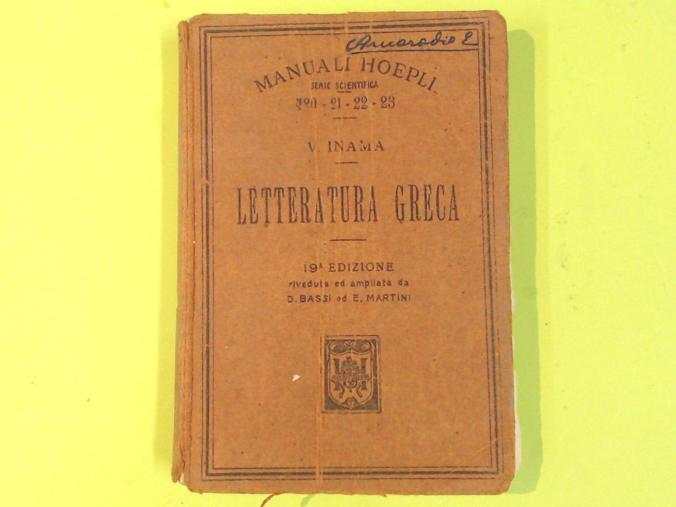 LETTERATURA GRECA