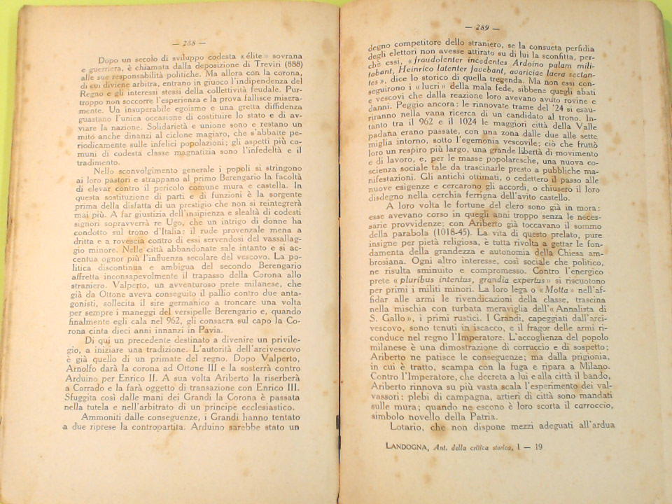 ANTOLOGIA DELLA CRITICA STORICA PARTE PRIMA - immagine 3