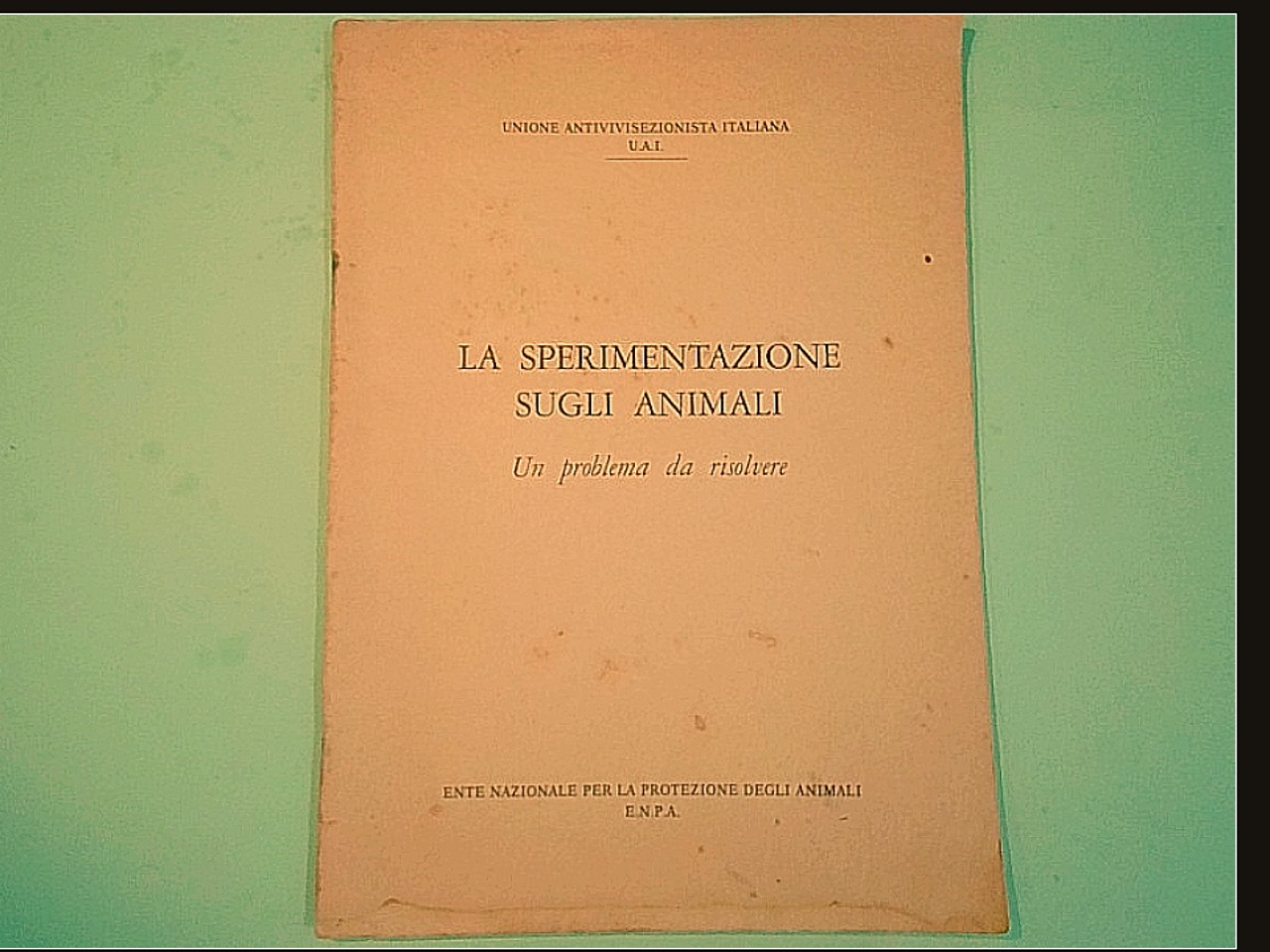 LA SPERIMENTAZIONE SUGLI ANIMALI