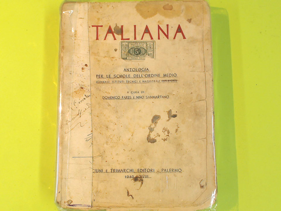 ITALIANA ANTOLOGIA PER LE SCUOLE DELL'ORDINE MEDIO