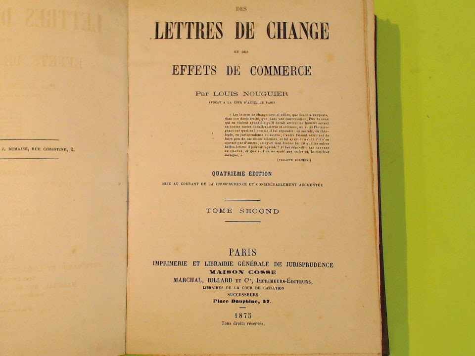 DES LETTRES DE CHANGE NOUGUIER - immagine 3