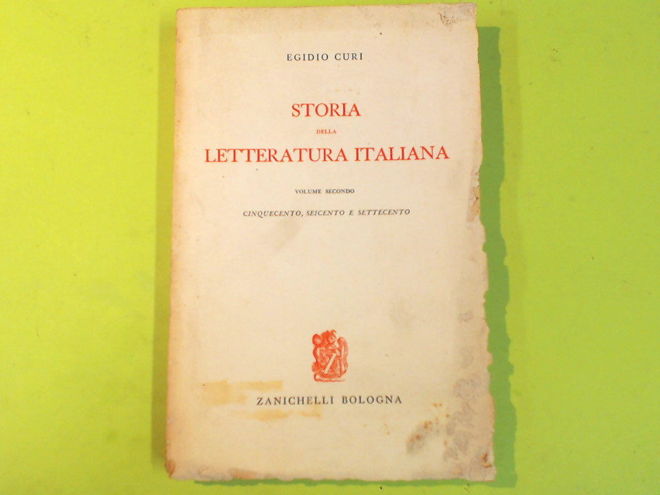 STORIA DELLA LETTERATURA ITALIANA VOL II