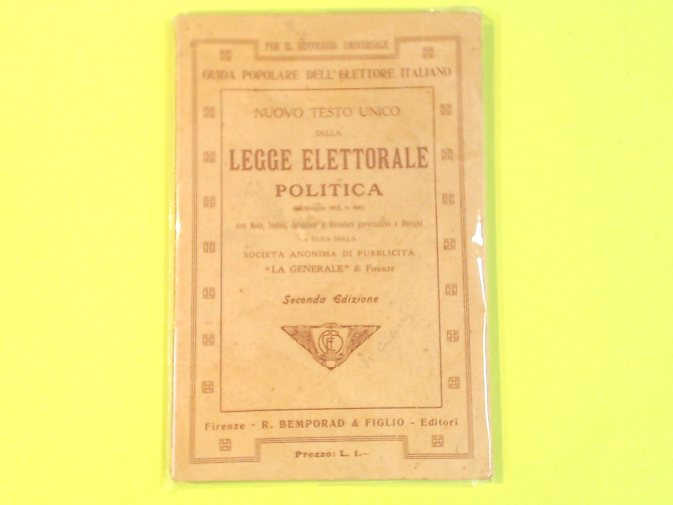 NUOVO TESTO UNICO LEGGE ELETTORALE POLITICA