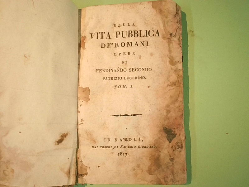 DELLA VITA PUBBLICA DEI ROMANI TOMO I - immagine 2