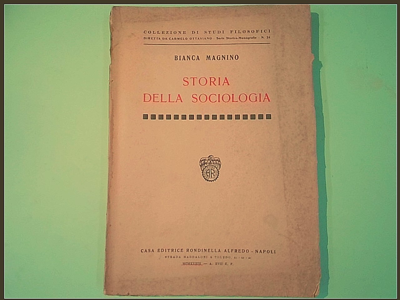 STORIA DELLA SOCIOLOGIA