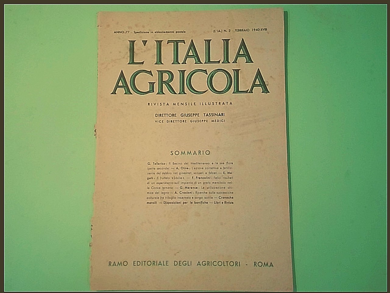 L' ITALIA AGRICOLA FEBBRAIO 1940 N 2