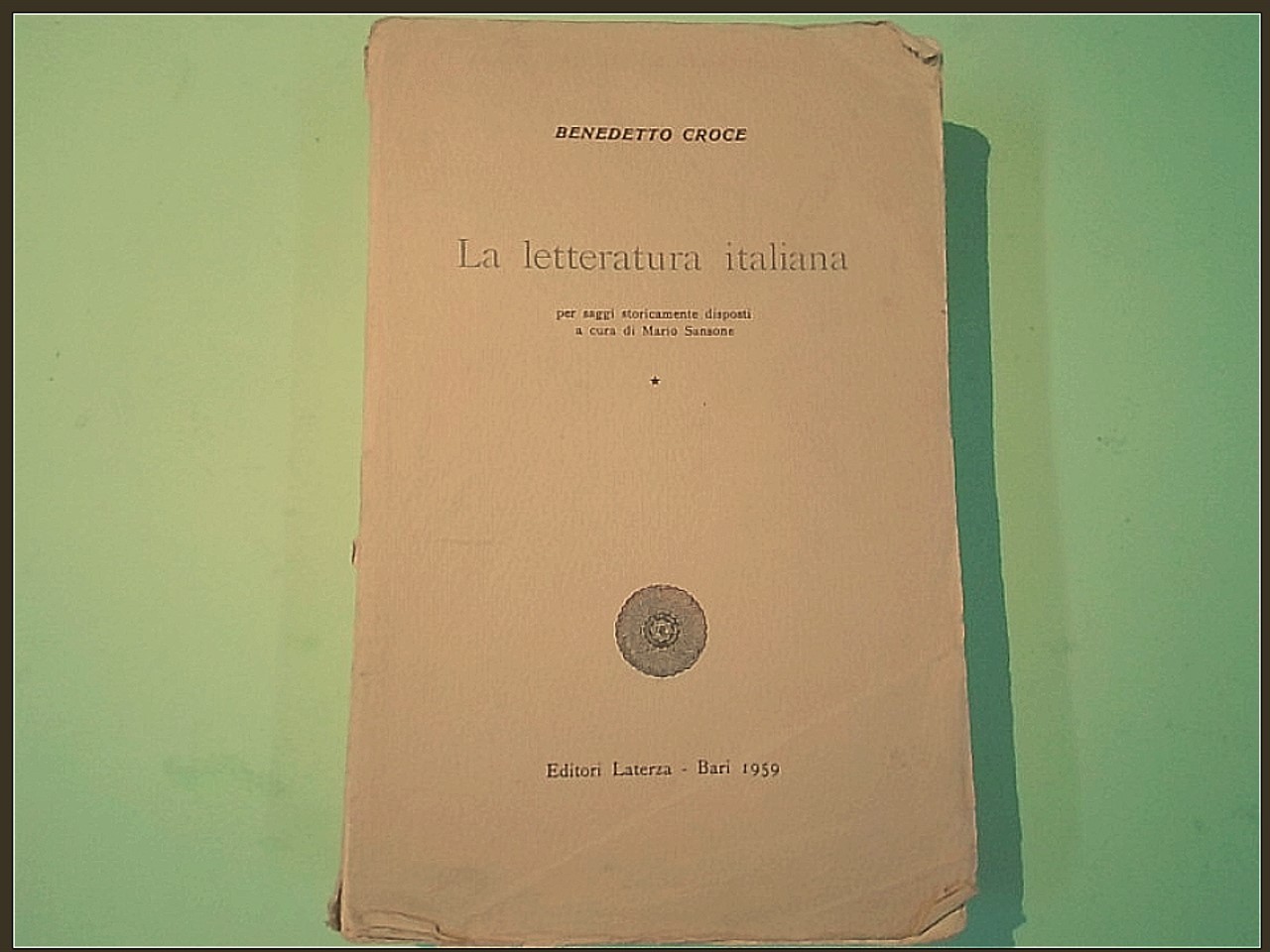 LA LETTERATURA ITALIANA VOL I