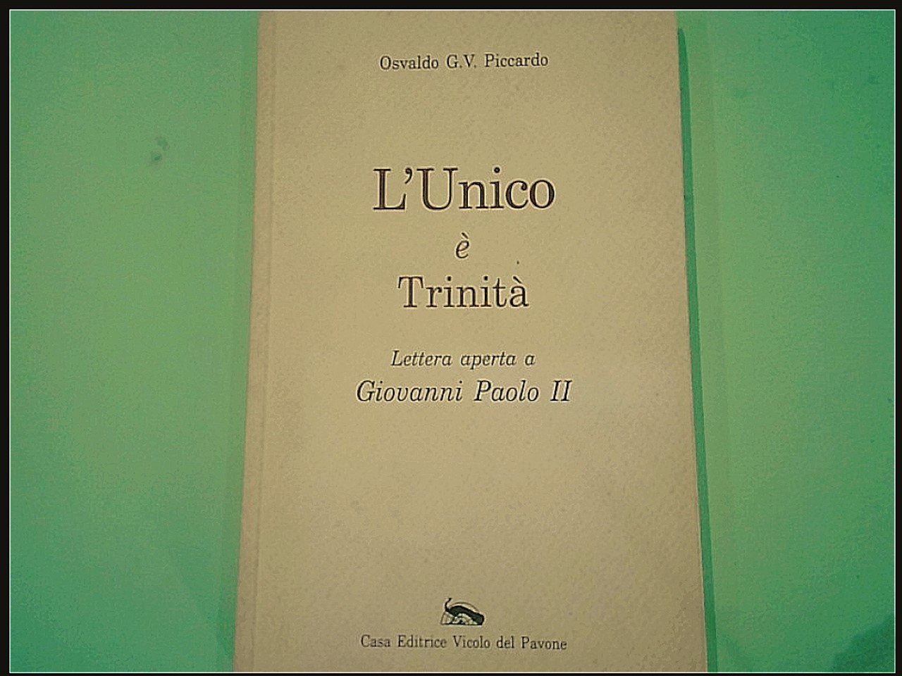 L'UNICO È TRINITÀ LETTERA APERTA A GIOVANNI PAOLO II