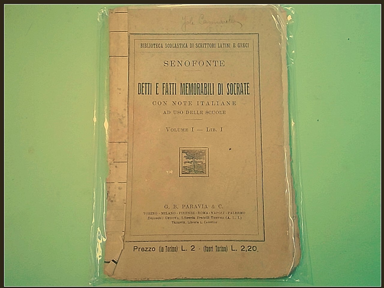 DETTI E FATTI MEMORABILI DI SOCRATE VOL I LIBRO I