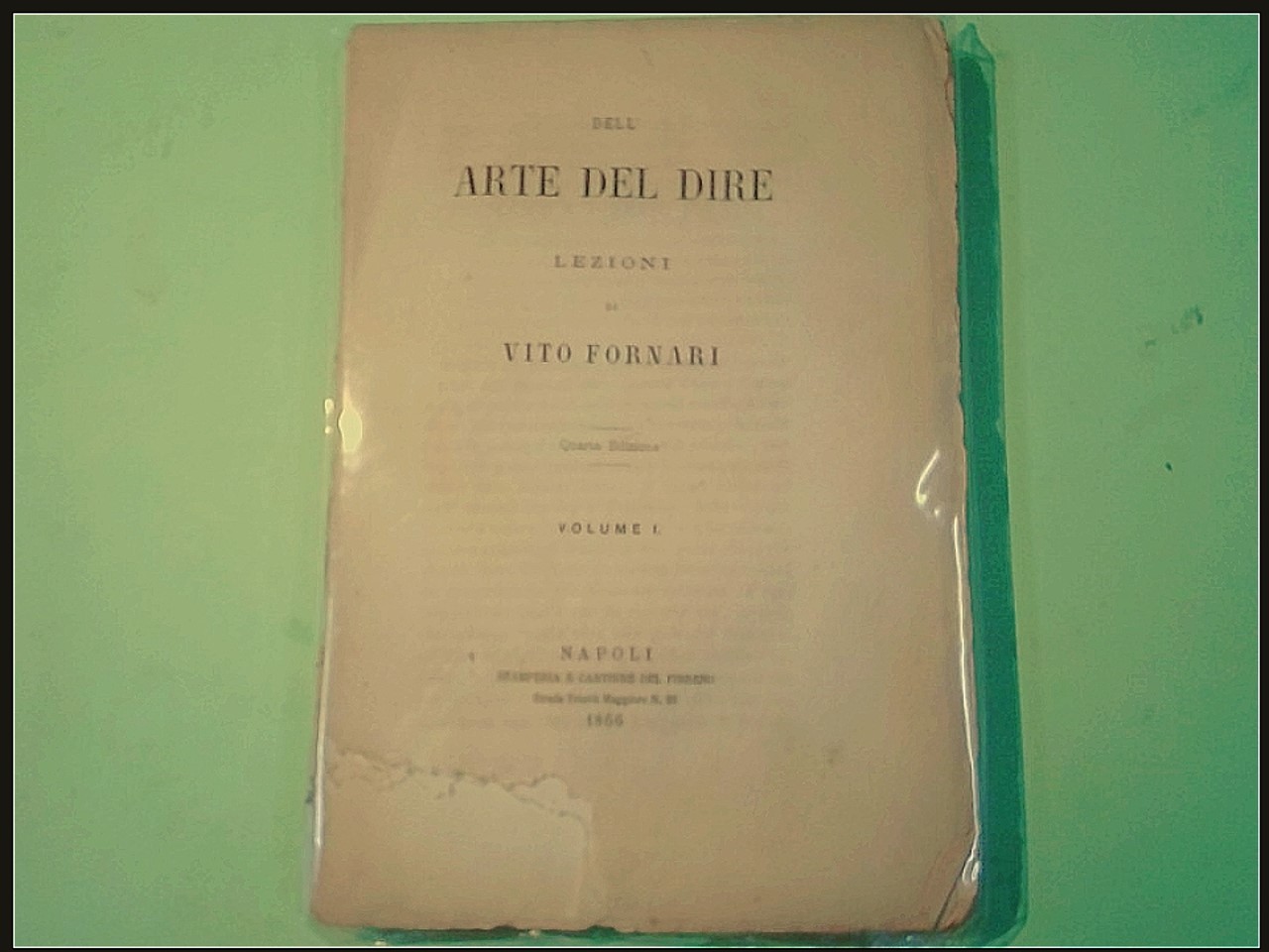 DELL'ARTE DEL DIRE VOL I