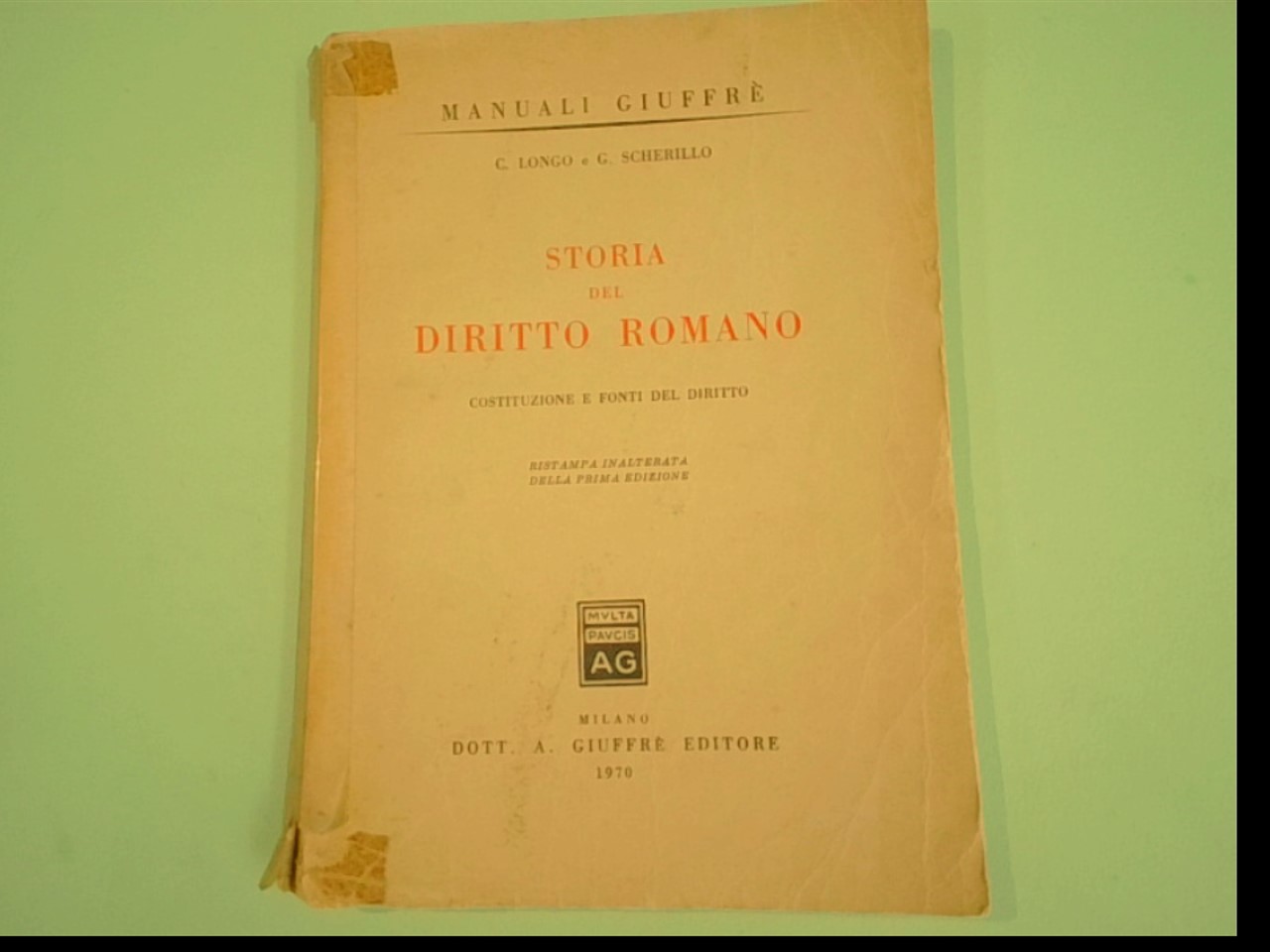 STORIA DEL DIRITTO ROMANO