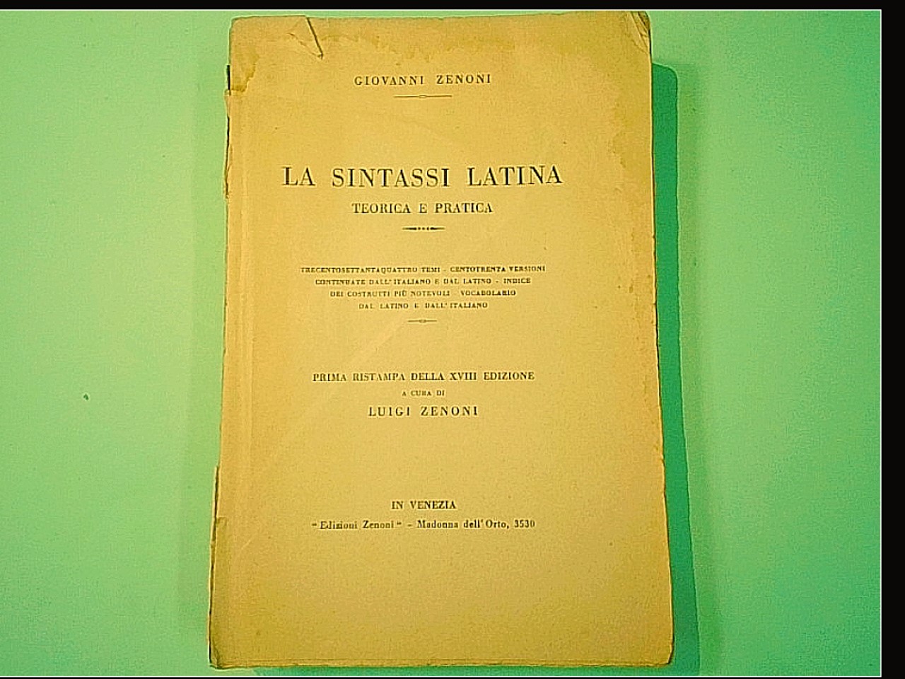 LA SINTASSI LATINA TEORICA E PRATICA