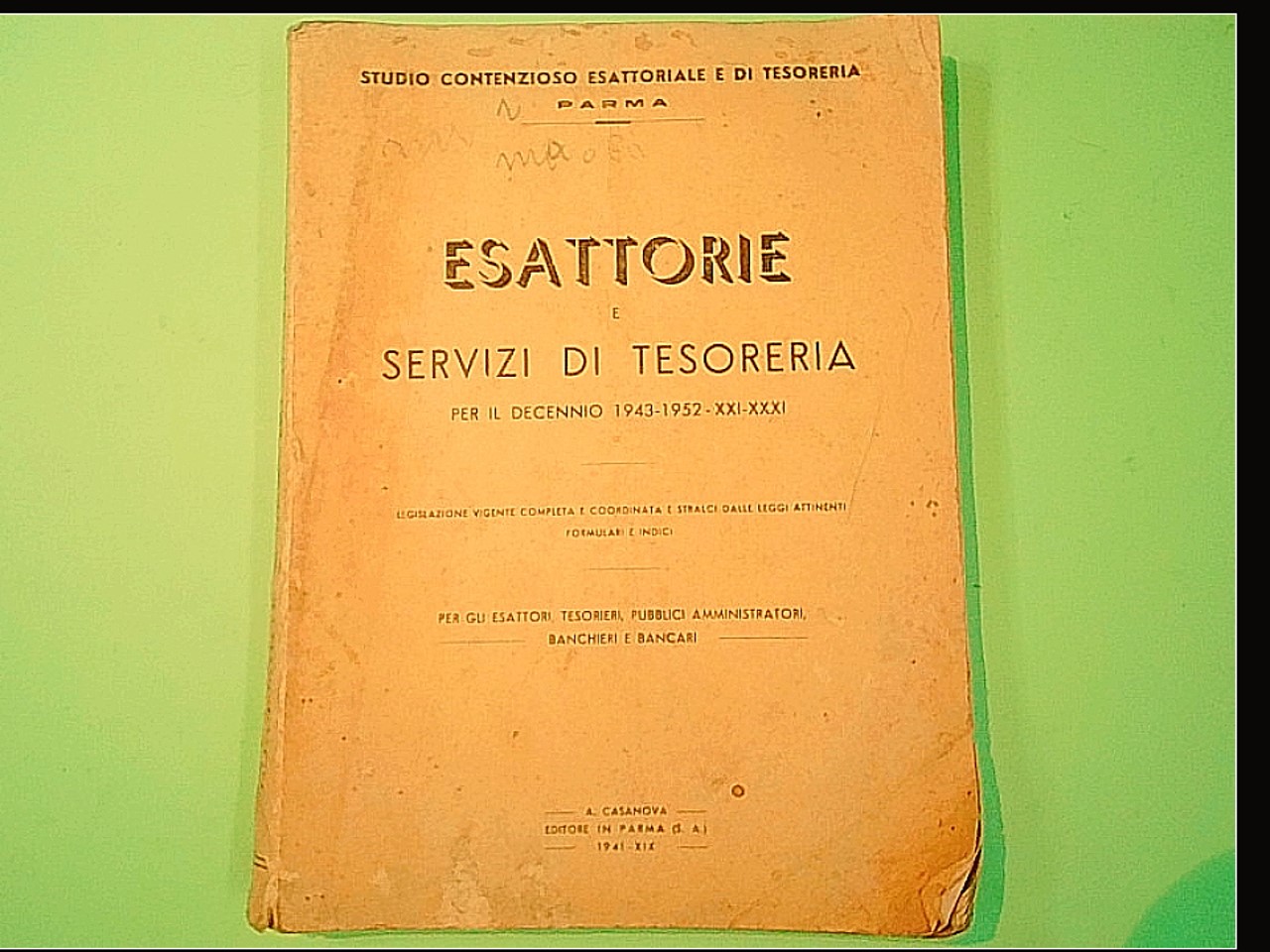 ESATTORIE E SERVIZI DI TESORERIA