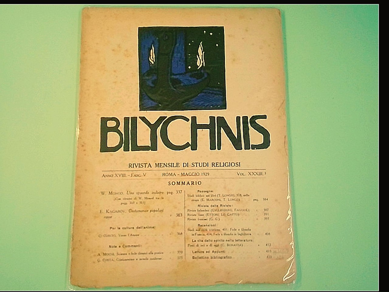 BILYCHNIS FASC V MAGGIO 1929