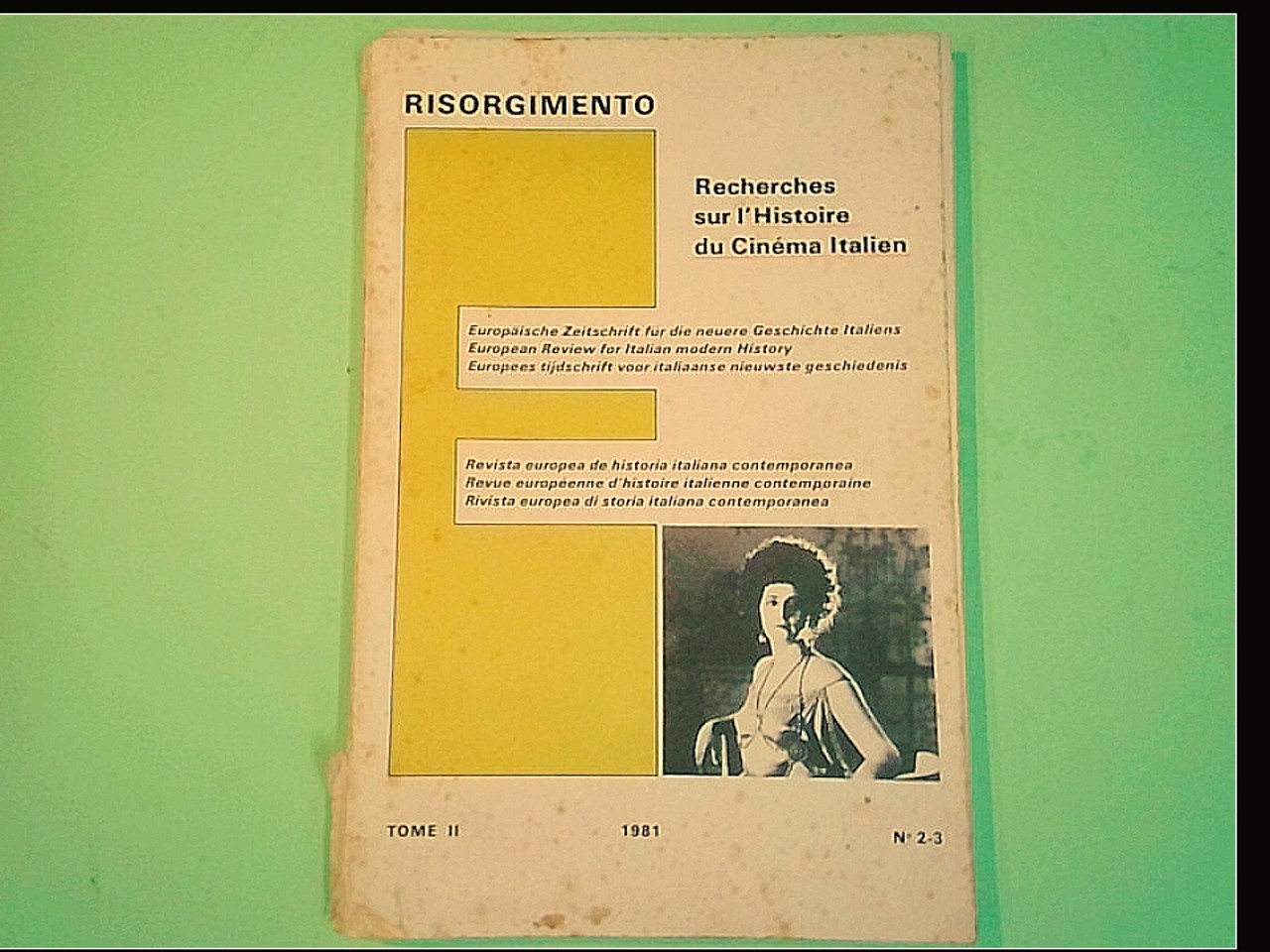 RISORGIMENTO RECHERCHES SUR L'HISTOIRE DU CINEMA ITALIEN TOME II 1981 N. 2 - 3