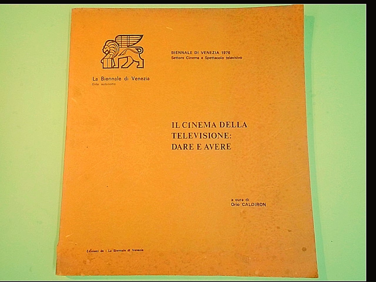 IL CINEMA DELLA TELEVISIONE DARE E AVERE BIENNALE DI VENEZIA 1976