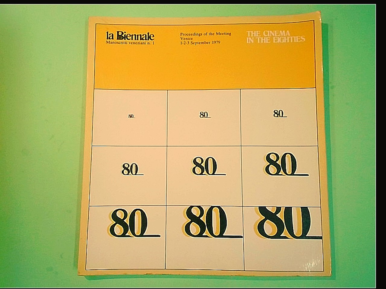 THE CINEMA IN THE EIGHTIES VENICE SEPTEMBER 1979 LA BIENNALE