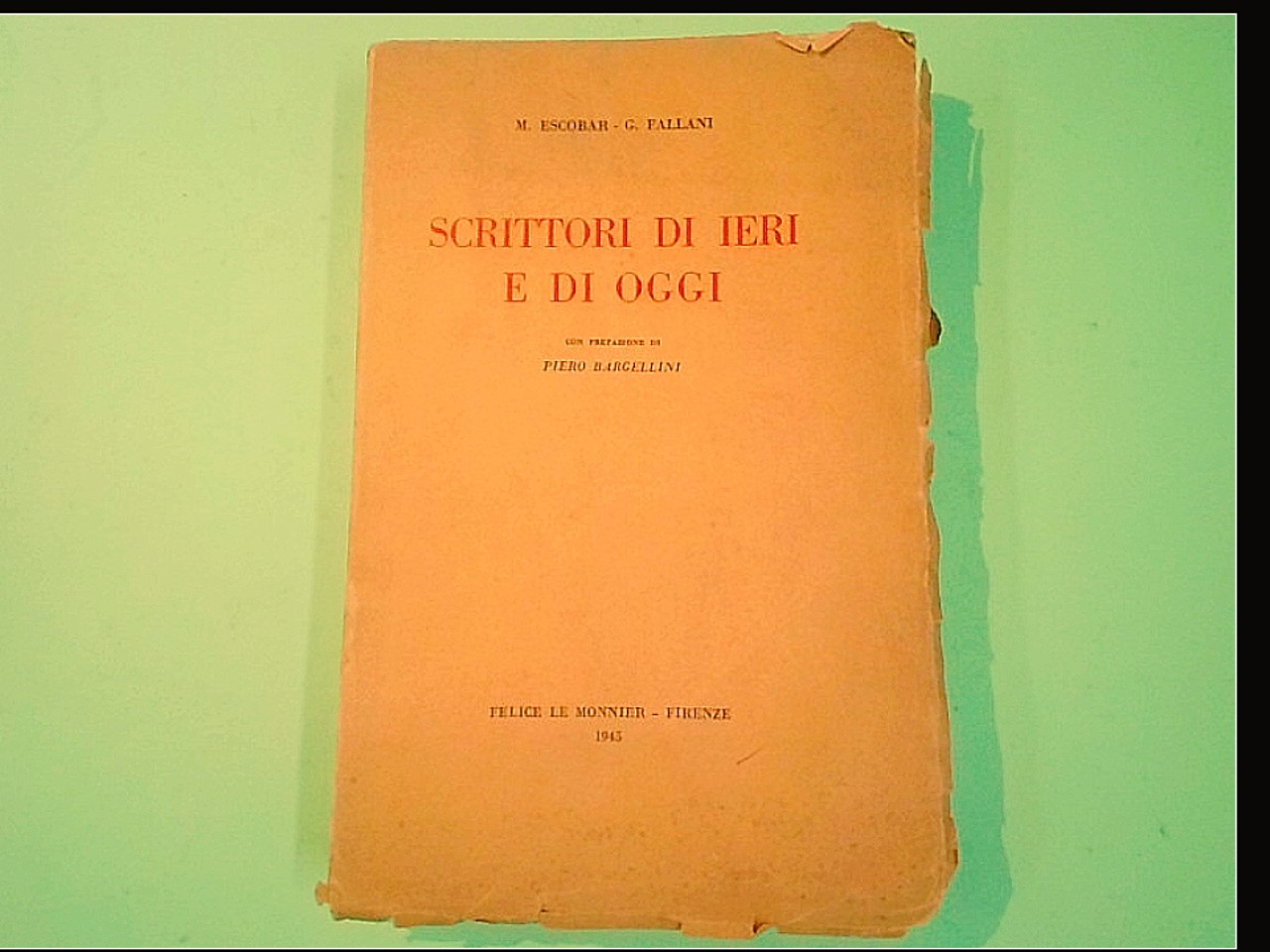 SCRITTORI DI IERI E DI OGGI