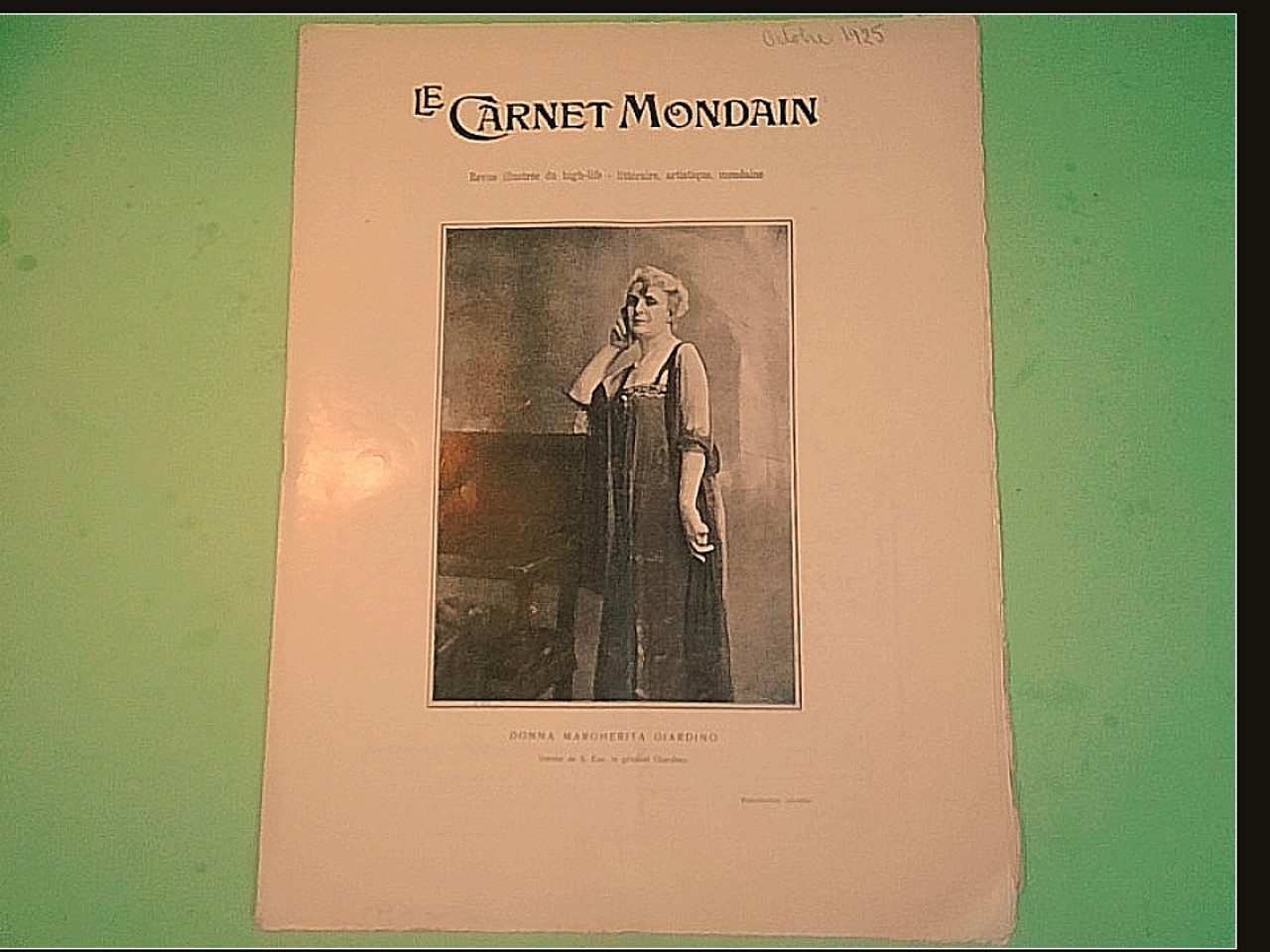 LE CARNET MONDAIN OCTOBRE 1925 N 559