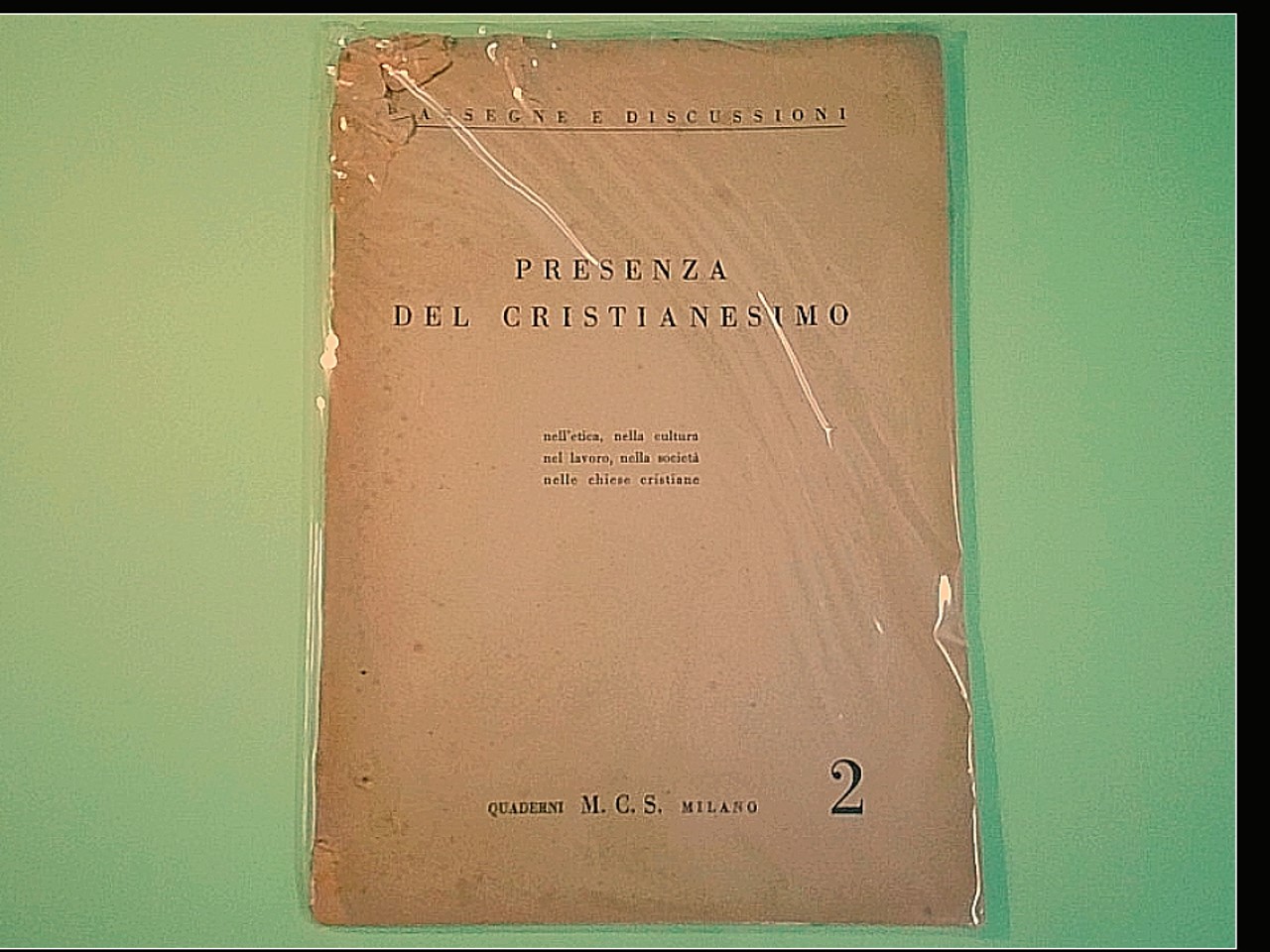 PRESENZA DEL CRISTIANESIMO