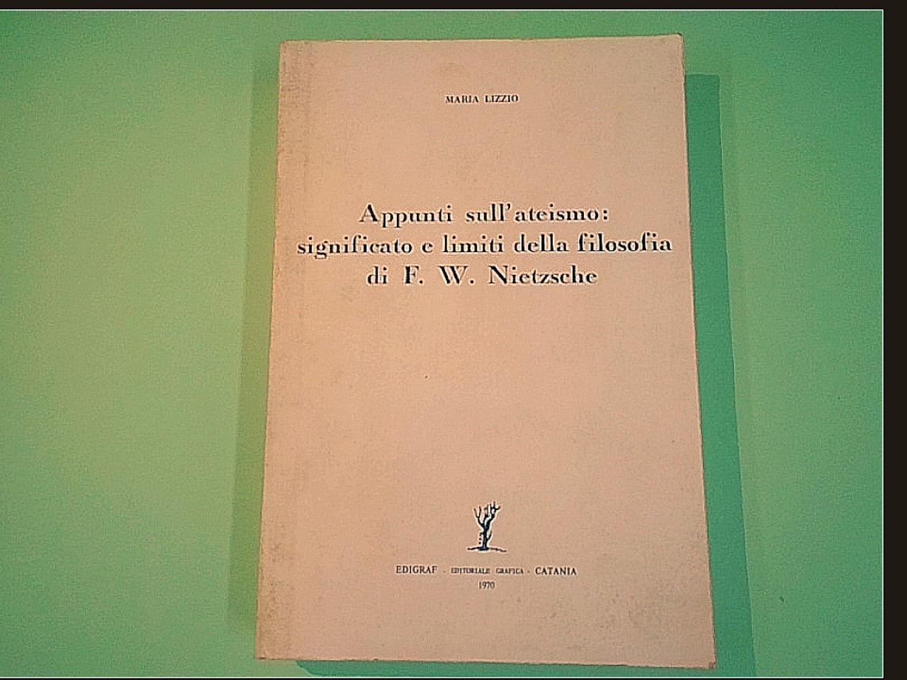APPUNTI SULL'ATEISMO SIGNIFICATO E LIMITI DELLA FILOSOFIA DI NIETZSCHE