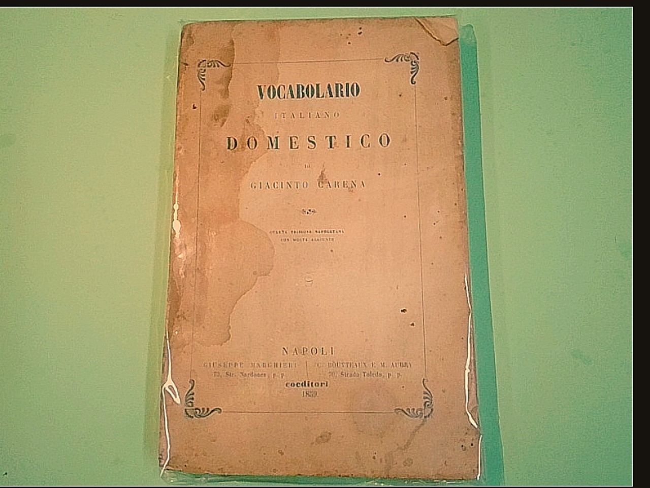 VOCABOLARIO ITALIANO DOMESTICO