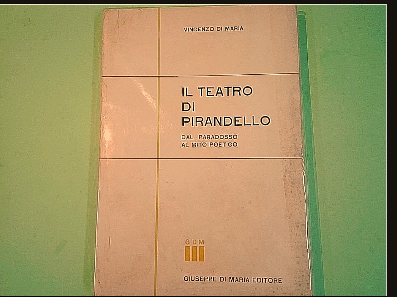 L TEATRO DI PIRANDELLO DAL PARADOSSO AL MITO POETICO
