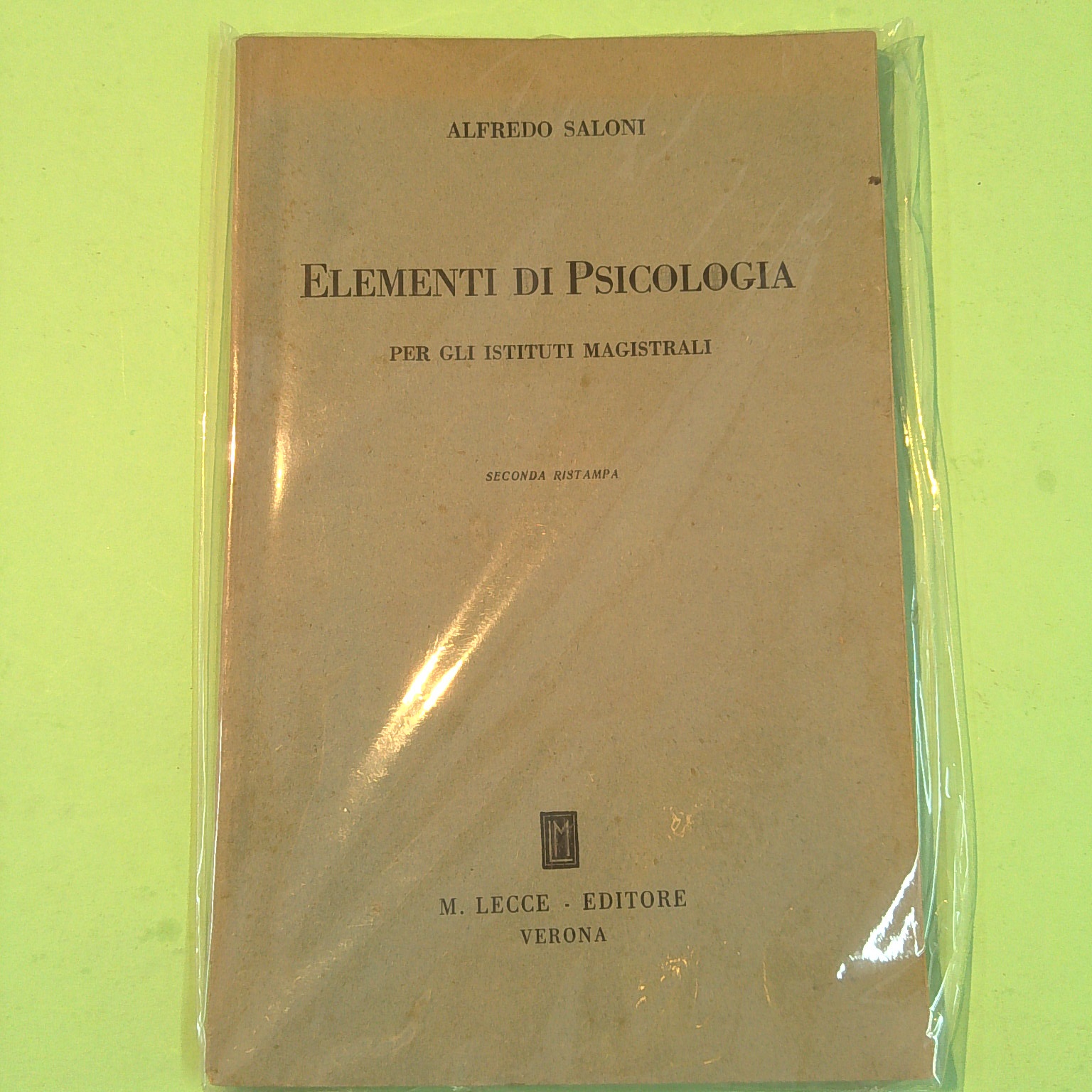 ELEMENTI DI PSICOLOGIA