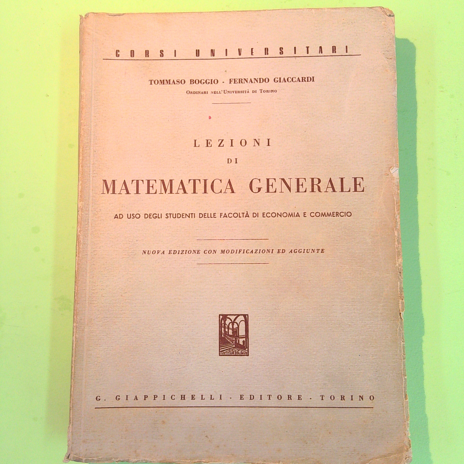 LEZIONI DI MATEMATICA GENERALE