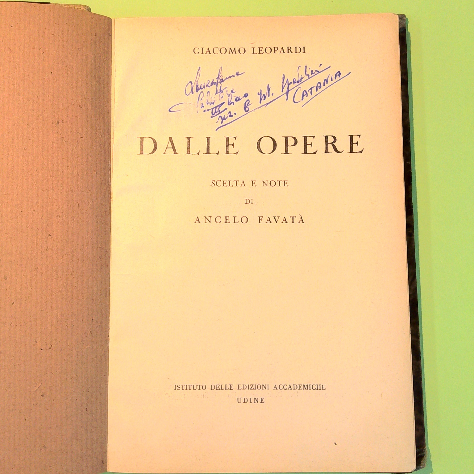 DALLE OPERE GIACOMO LEOPARDI - immagine 2