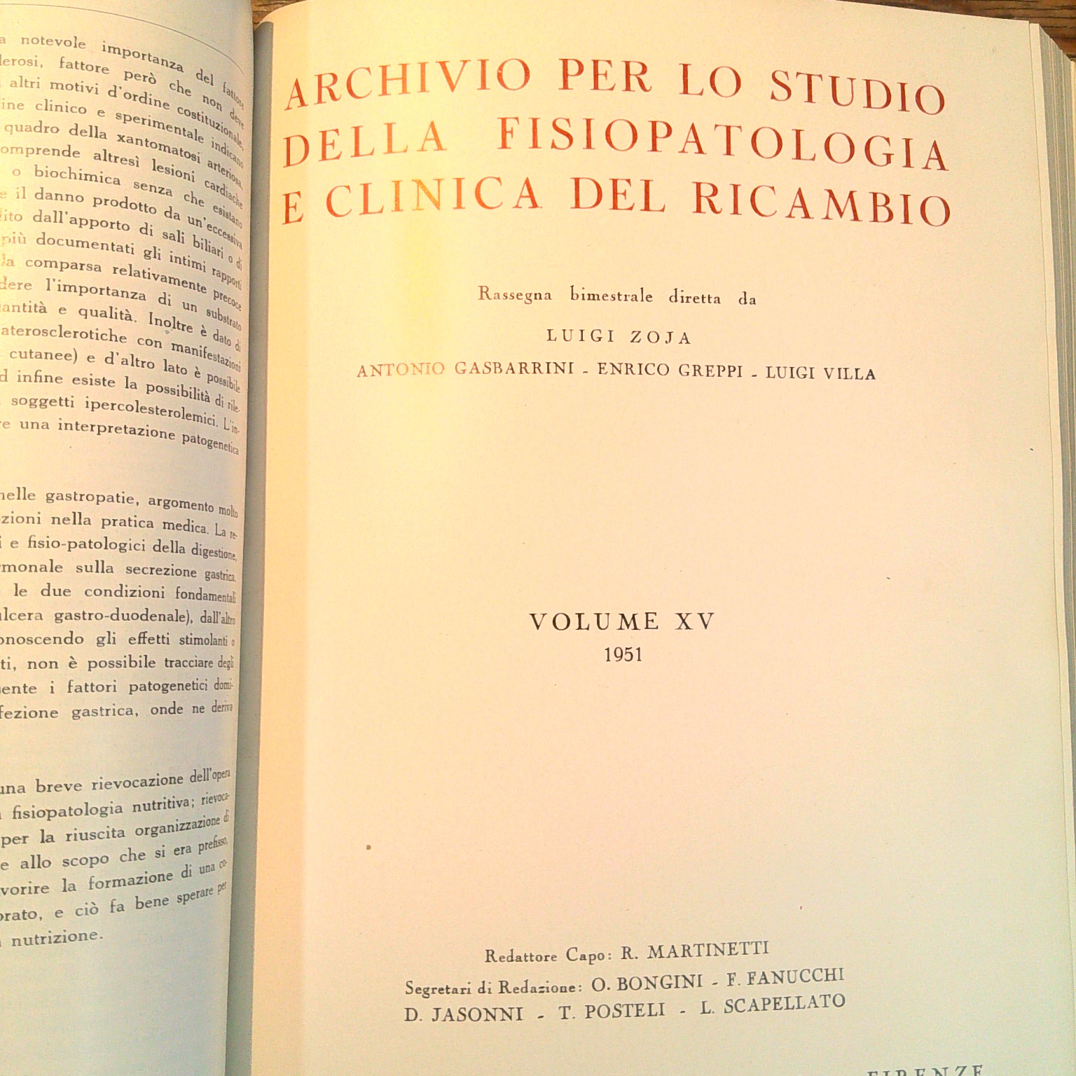 ARCHIVIO PER LO STUDIO DELLA FISIOPATOLOGIA E CLINICA DEL RICAMBIO 1949-1952 - immagine 3