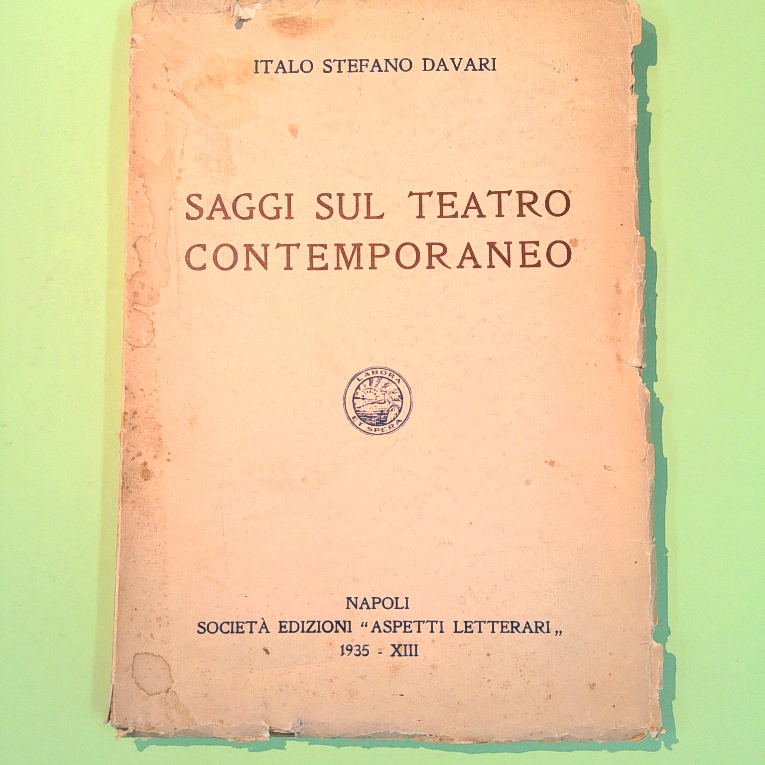SAGGI SUL TEATRO CONTEMPORANEO