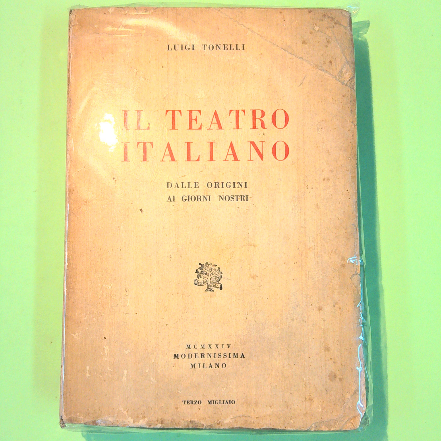 IL TEATRO ITALIANO DALLE ORIGINI AI GIORNI NOSTRI